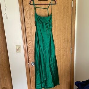 Satin Green Women's Dress